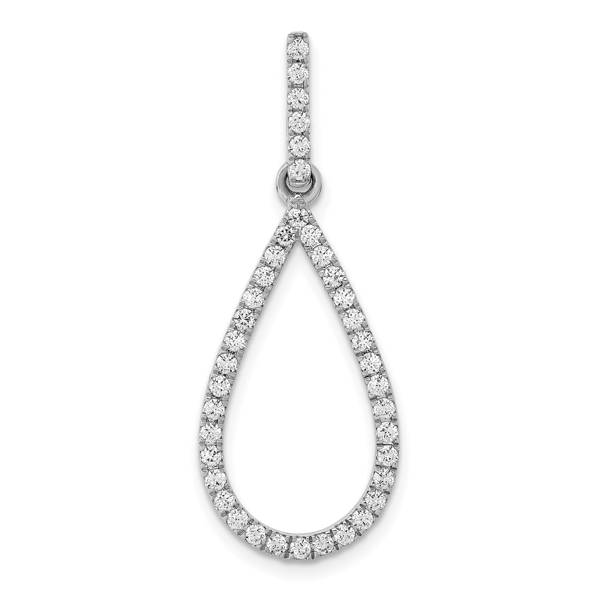14k White Gold 1/2ct. Diamond Teardrop Pendant-PM3832-050-WA