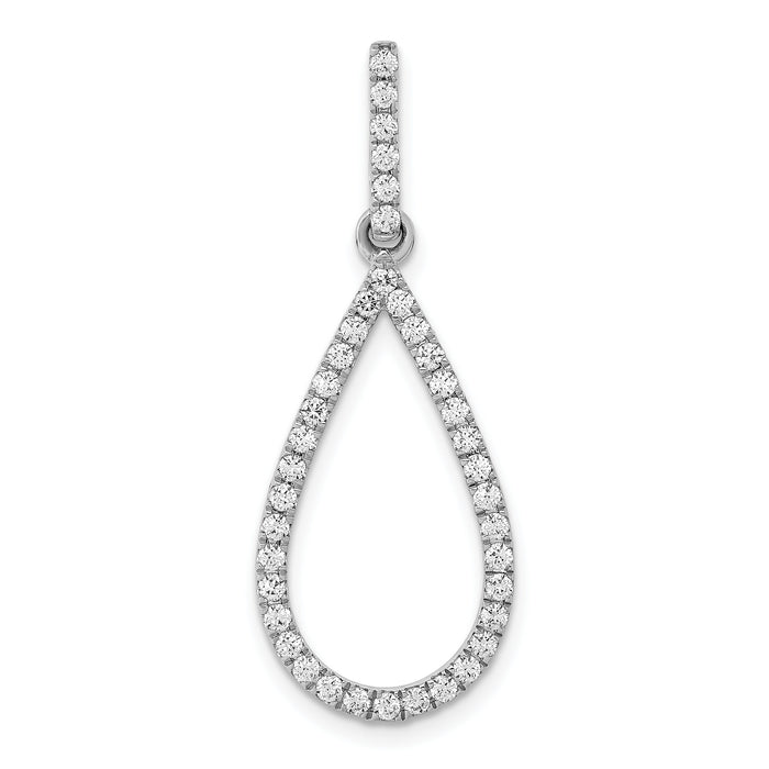 14k White Gold 1/2ct. Diamond Teardrop Pendant-PM3832-050-WA