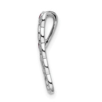 14k White Gold Diamond and .17 Ruby Fancy Chain Slide-PM3852-RU-020-WA