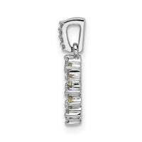 14k White Gold Diamond and .08 Peridot Fancy Circle Pendant-PM3856-PE-012-WA