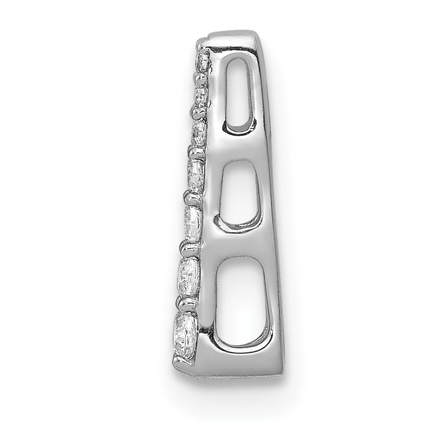 14k White Gold 1/10ct. Diamond Fancy Chain Slide-PM3872-010-WA