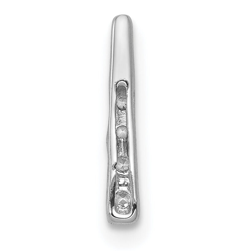 14k White Gold 1/10ct. Diamond Fancy Chain Slide-PM3872-010-WA