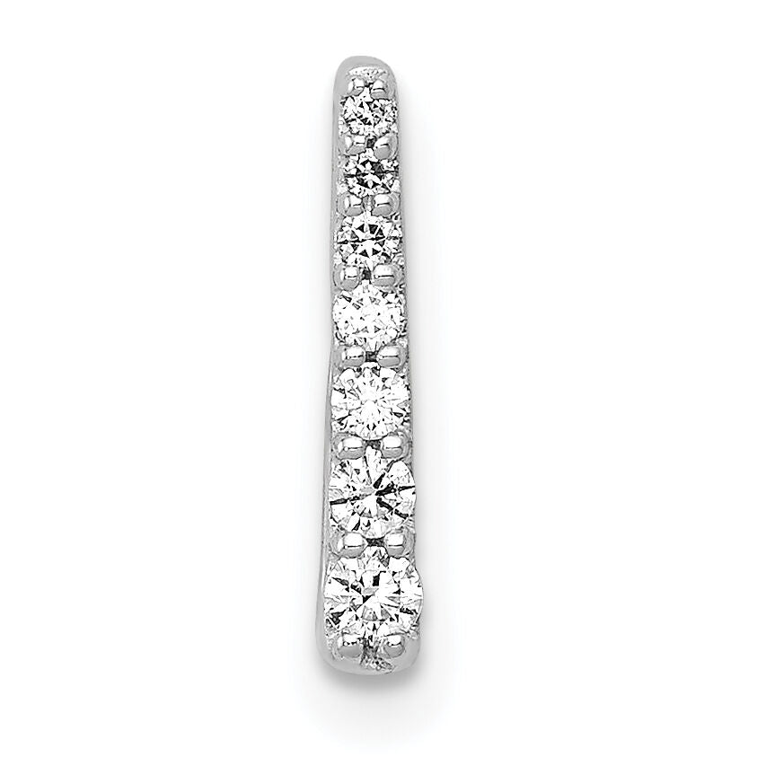 14k White Gold 1/10ct. Diamond Fancy Chain Slide-PM3872-010-WA