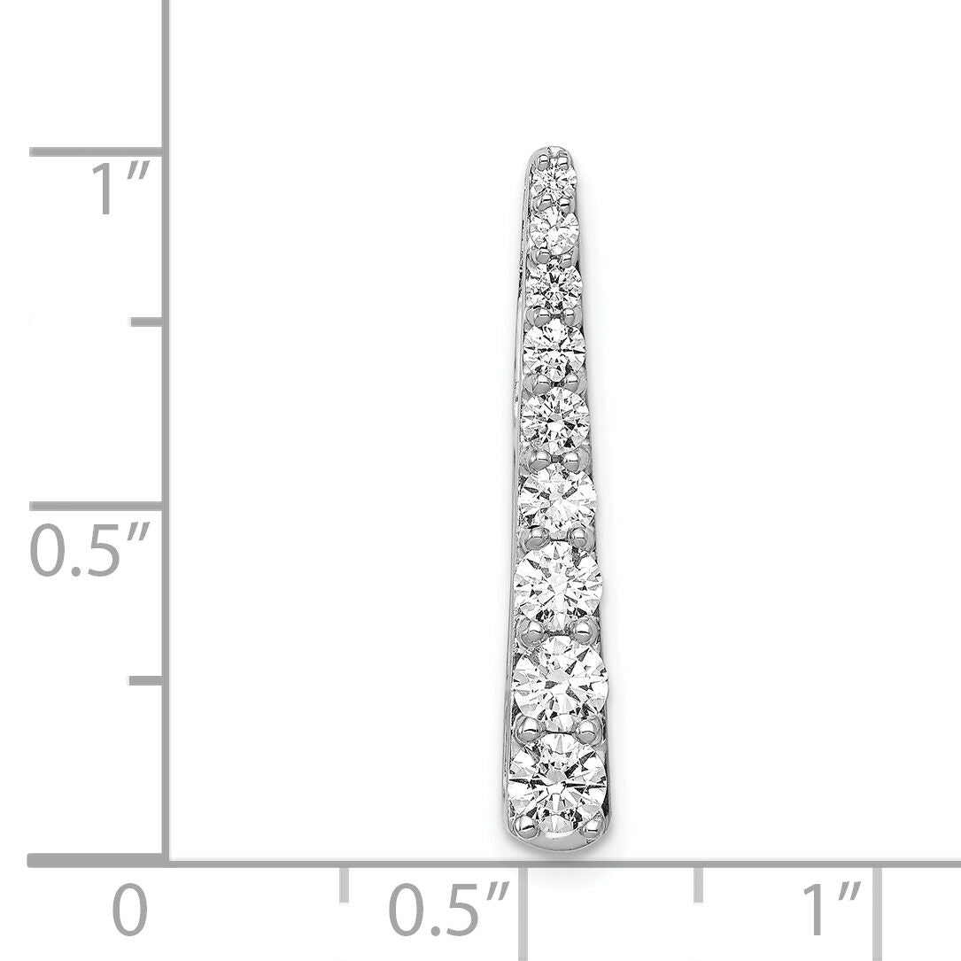 14k White Gold 3/4ct. Diamond Fancy Chain Slide-PM3872-075-WA