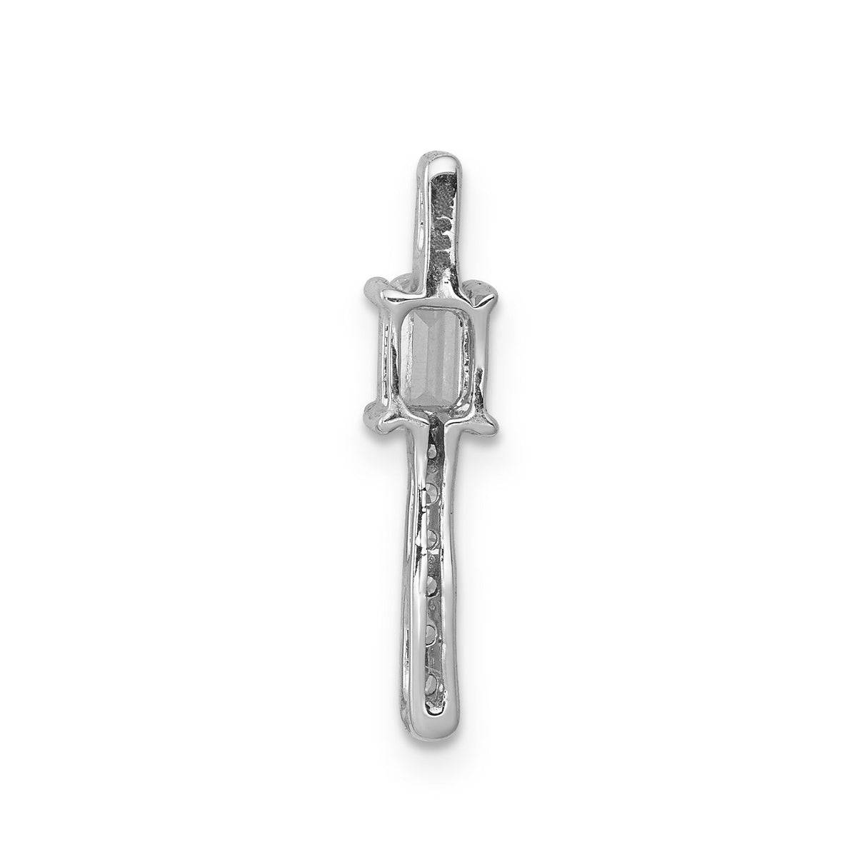 14k White Gold Diamond and .24 Sapphire Fancy Chain Slide-PM3874-SA-008-WA