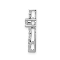 14k White Gold Diamond and .18 Sapphire Fancy Chain Slide-PM3876-SA-033-WA