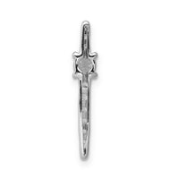 14k White Gold Diamond and .18 Sapphire Fancy Chain Slide-PM3876-SA-033-WA