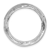 14k White Gold 1/5ct. Diamond Fancy Twist Circle Chain Slide-PM3889-020-WA