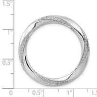 14k White Gold 1/5ct. Diamond Fancy Twist Circle Chain Slide-PM3889-020-WA