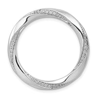 14k White Gold 1/5ct. Diamond Fancy Twist Circle Chain Slide-PM3889-020-WA