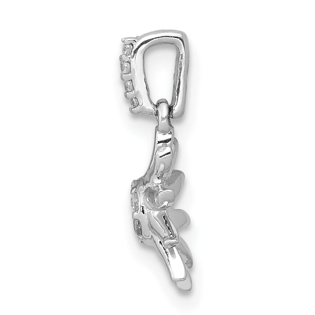 14k White Gold 1/15ct. Diamond Fancy Sun Pendant-PM3919-007-WA