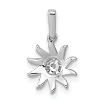 14k White Gold 1/15ct. Diamond Fancy Sun Pendant-PM3919-007-WA