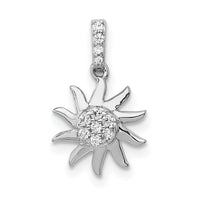 14k White Gold 1/15ct. Diamond Fancy Sun Pendant-PM3919-007-WA