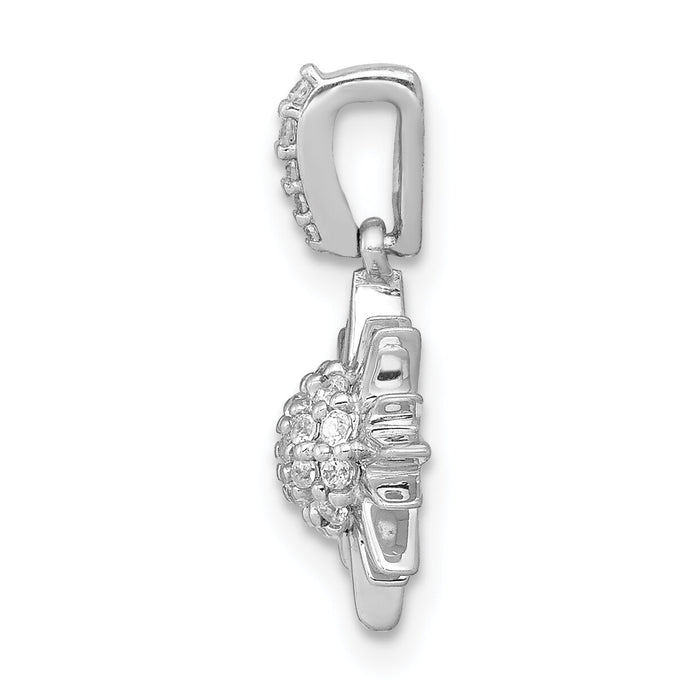 14k White Gold 1/10ct. Diamond Fancy Sun/Star Pendant-PM3920-010-WA