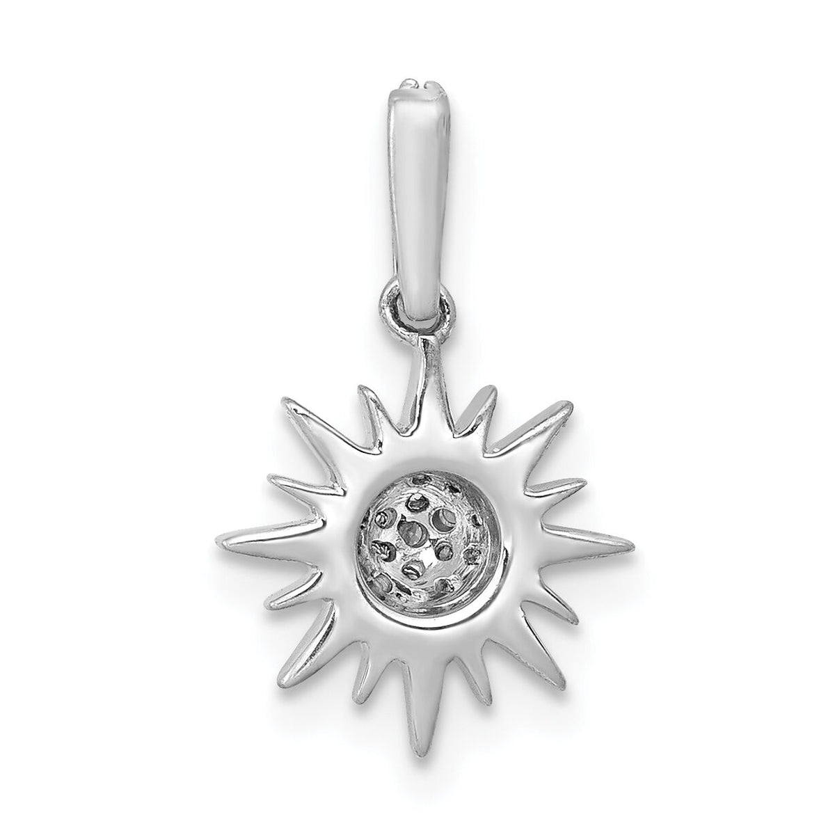 14k White Gold 1/10ct. Diamond Fancy Sun/Star Pendant-PM3920-010-WA