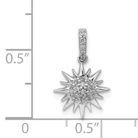 14k White Gold 1/10ct. Diamond Fancy Sun/Star Pendant-PM3920-010-WA