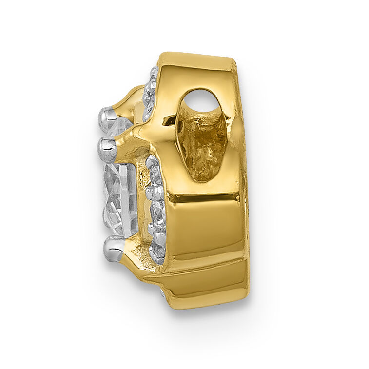 14k 1/15ct. Diamond and .33 Sapphire Fancy Chain Slide-PM3923-SA-007-YA