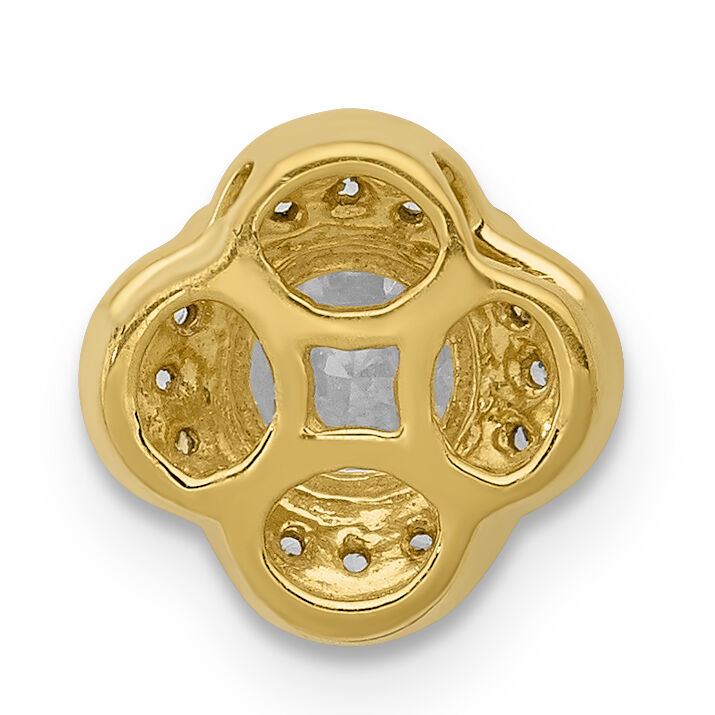 14k 1/15ct. Diamond and .33 Sapphire Fancy Chain Slide-PM3923-SA-007-YA
