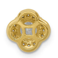 14k 1/15ct. Diamond and .33 Sapphire Fancy Chain Slide-PM3923-SA-007-YA