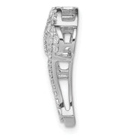 14k White Gold 1/2ct. Diamond Infinity and Heart Chain Slide-PM3924-050-WA