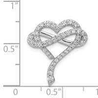14k White Gold 1/2ct. Diamond Infinity and Heart Chain Slide-PM3924-050-WA