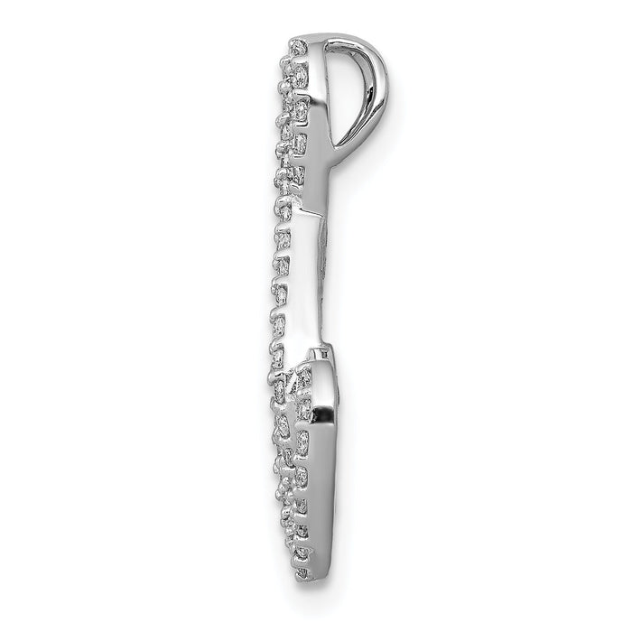 14k White Gold 1/4ct. Diamond Fancy Heart Infinity Chain Slide-PM3925-025-WA