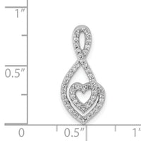 14k White Gold 1/4ct. Diamond Fancy Heart Infinity Chain Slide-PM3925-025-WA