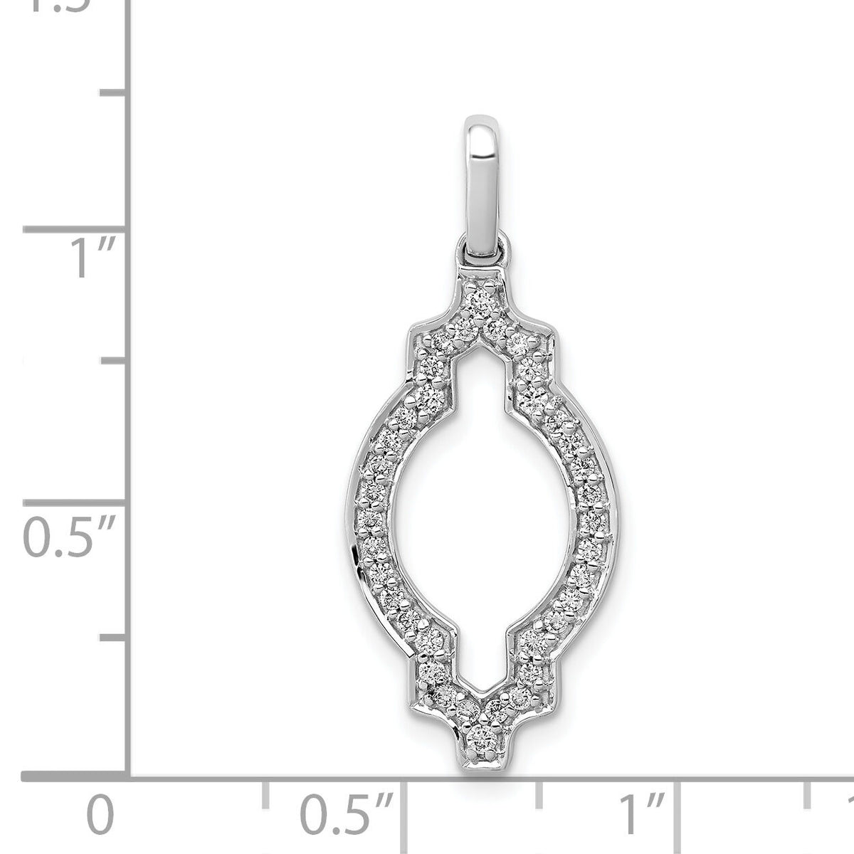 14k White Gold 1/4ct. Diamond Fancy Pendant-PM3927-025-WA