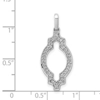 14k White Gold 1/4ct. Diamond Fancy Pendant-PM3927-025-WA