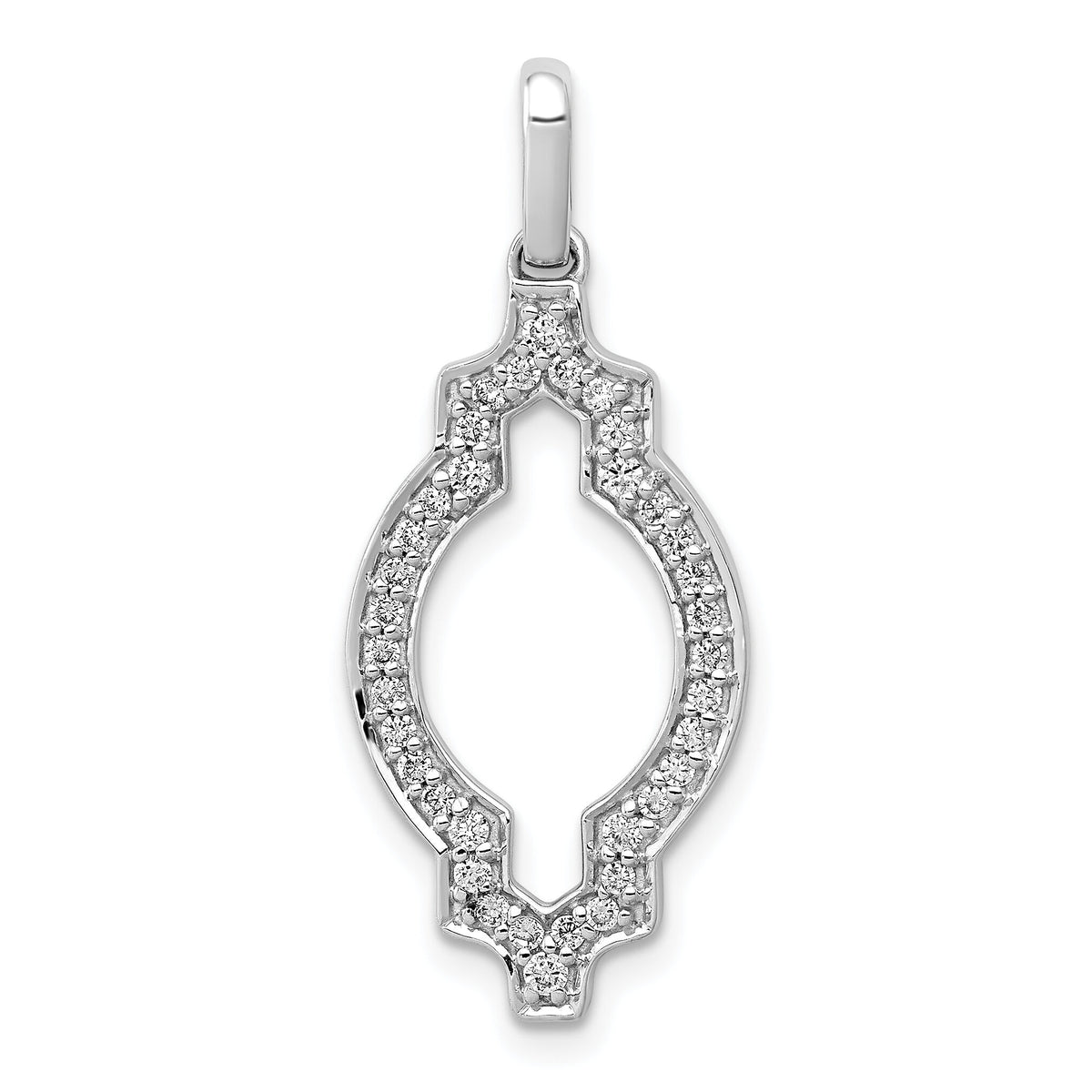 14k White Gold 1/4ct. Diamond Fancy Pendant-PM3927-025-WA