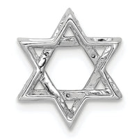 14k White Gold 1/10ct. Diamond Star of David Chain Slide-PM3937-010-WA