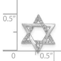 14k White Gold 1/10ct. Diamond Star of David Chain Slide-PM3937-010-WA