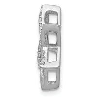 14k White Gold 1/4ct. Diamond Star of David Chain Slide-PM3937-025-WA