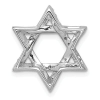 14k White Gold 1/4ct. Diamond Star of David Chain Slide-PM3937-025-WA