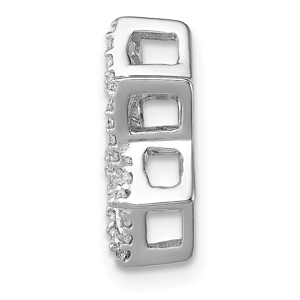 14k White Gold 1/5ct. Diamond Star of David Chain Slide-PM3939-020-WA