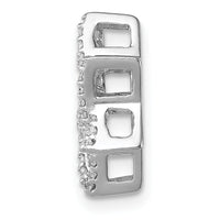 14k White Gold 1/5ct. Diamond Star of David Chain Slide-PM3939-020-WA