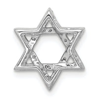 14k White Gold 1/5ct. Diamond Star of David Chain Slide-PM3939-020-WA