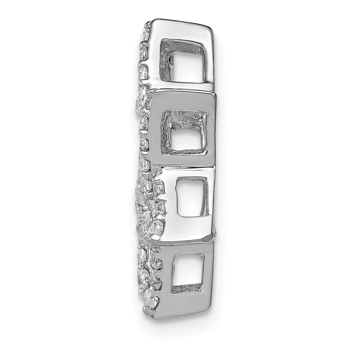 14k White Gold 1/2ct. Diamond Star of David Chain Slide-PM3939-050-WA