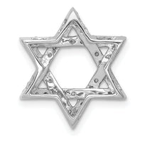 14k White Gold 1/2ct. Diamond Star of David Chain Slide-PM3939-050-WA