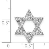 14k White Gold 1/2ct. Diamond Star of David Chain Slide-PM3939-050-WA