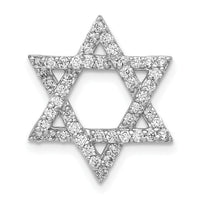 14k White Gold 1/2ct. Diamond Star of David Chain Slide-PM3939-050-WA
