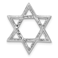 14k White Gold 5/8ct. Diamond Star of David Chain Slide-PM3939-062-WA