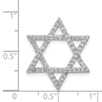 14k White Gold 5/8ct. Diamond Star of David Chain Slide-PM3939-062-WA