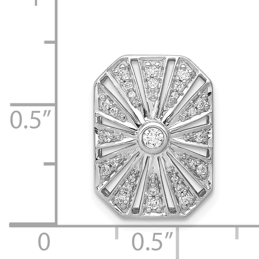 14k White Gold 1/5ct. Diamond Vintage Chain Slide-PM3949-020-WA