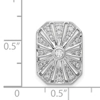 14k White Gold 1/5ct. Diamond Vintage Chain Slide-PM3949-020-WA