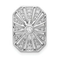 14k White Gold 1/5ct. Diamond Vintage Chain Slide-PM3949-020-WA