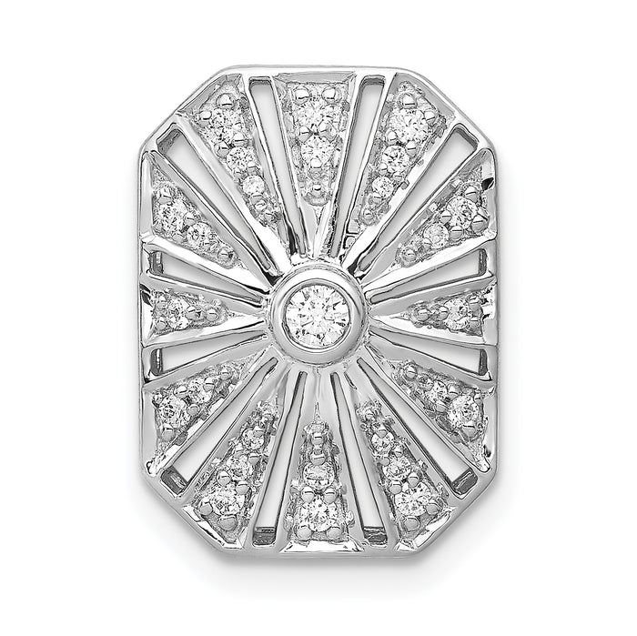 14k White Gold 1/5ct. Diamond Vintage Chain Slide-PM3949-020-WA