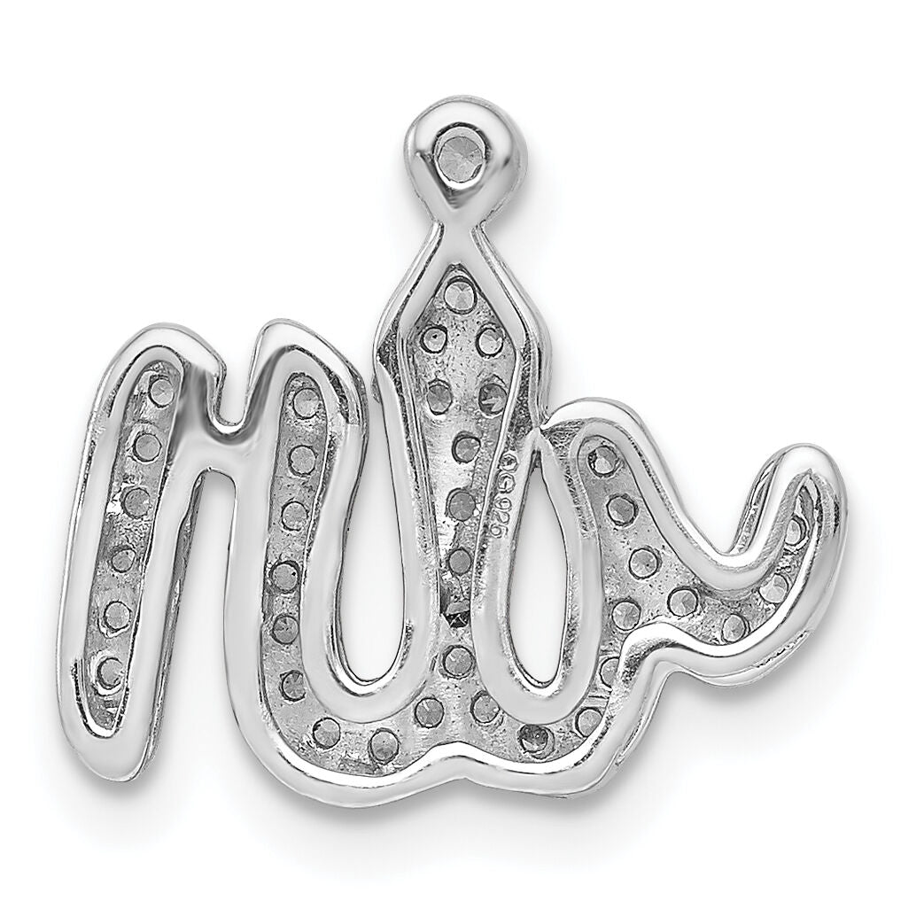 14k White Gold 1/6ct. Diamond Allah Pendant-PM3963-016-WA