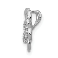 14k White Gold 1/15ct. Diamond Four Leaf Clover Chain Slide-PM3982-007-WA