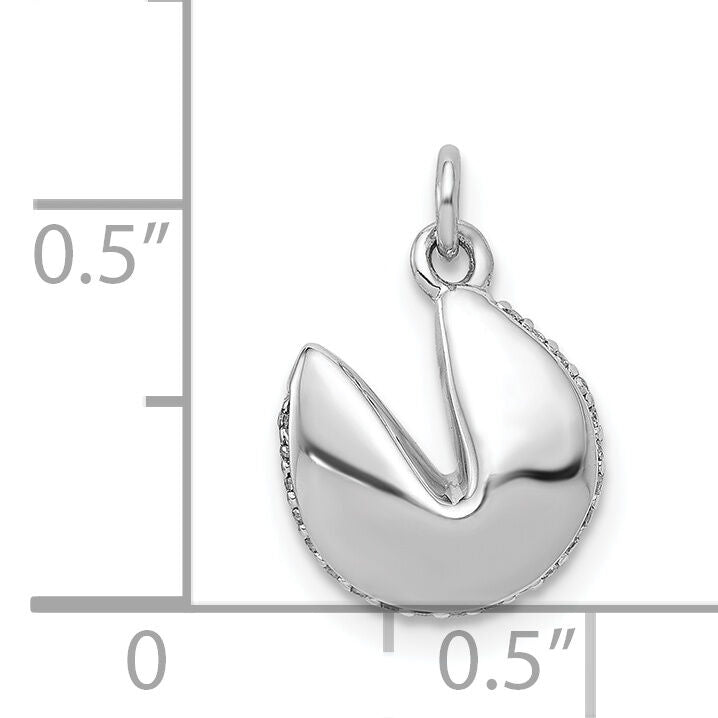 14k White Gold 1/15ct. Diamond Fortune Cookie Pendant-PM3997-007-WA